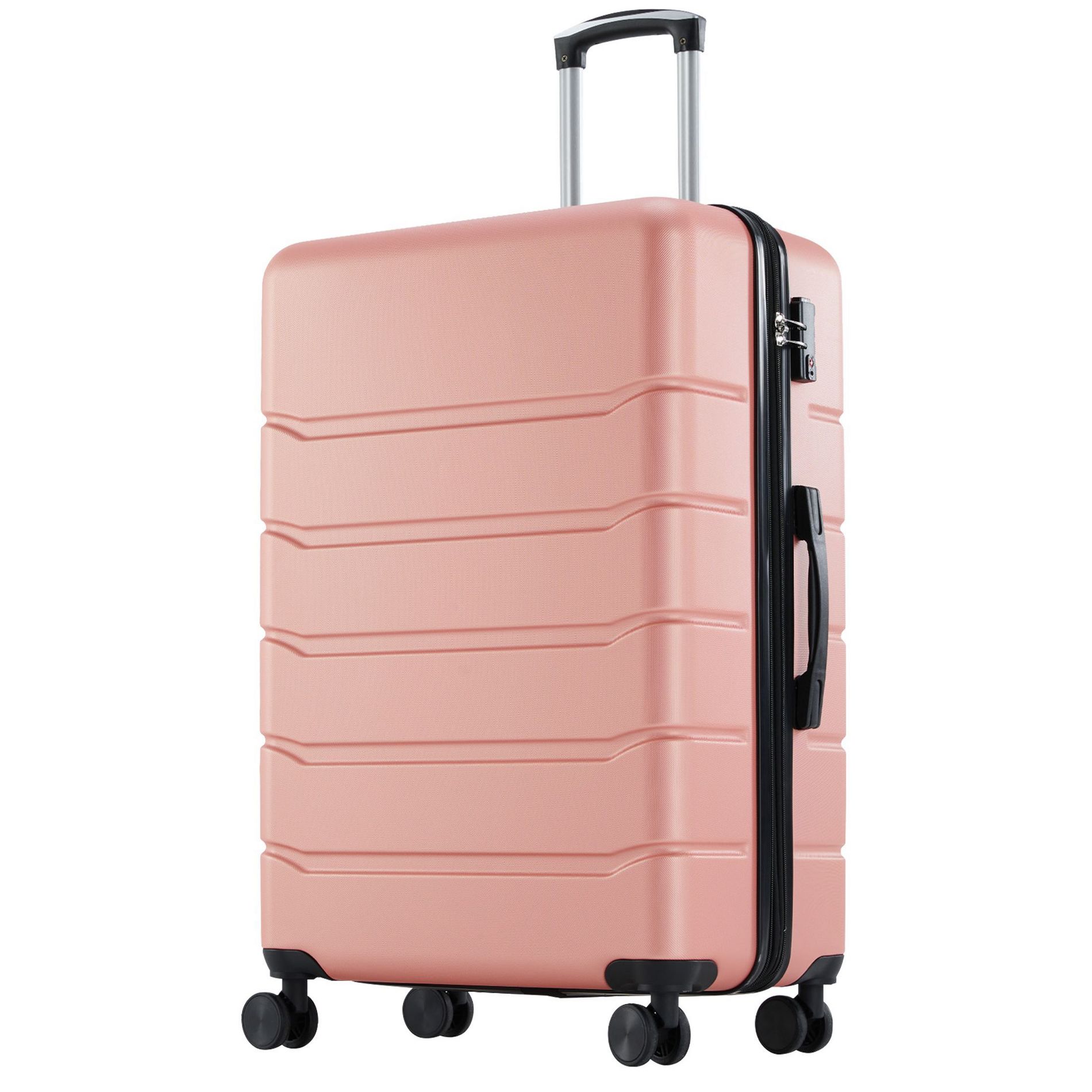 JIONJOY 28-Inch ABS Suitcase Hard Shell Luggage with Universal Wheel - Pink
