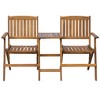 Folding Garden Bench Brown Solid acacia wood Medium Foldable - 2 of 3