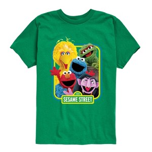 Boys' - Sesame Street - Photo Elmo And Friends Short Sleeve Graphic T-Shirt - 1 of 4