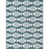Unique Loom Outdoor Coastal Pesci Fishes Woven Area Rug - 2 of 4