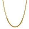 Black Bow Jewelry 5mm, 14k Yellow Gold, Solid Herringbone Chain Necklace - 3 of 4