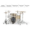 DW Collectors Series 4-Piece SSC Maple Shell Pack With Chrome Hardware Nickel Sparkle Glass - 2 of 4