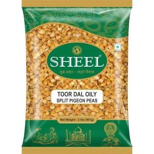 Toor Dal Oily / Split Pigeon Peas with Oil - 32 oz (2Lb) 907g - Sheel Brand - Vegan - 1 of 1