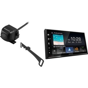 Kenwood DMX709S MultiMedia Receiver with CMOS-230LP Rearview Camera with License Plate Mounting Hardware - 1 of 4