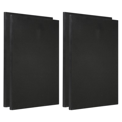 Unique Bargains Painting Blank Art Canvas Board 4 Pcs Black