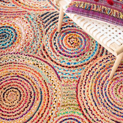 Cape Cod Multicolor Hand-Knotted Cotton Area Rug 5' x 8'