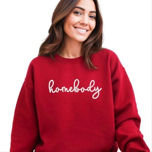 Simply Sage Market Embroidered Homebody Cursive Sweatshirt - 1 of 4