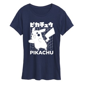 Women's - Pokémon - Pikachu Kanji Short Sleeve Graphic T-Shirt - 1 of 4