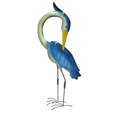 D-Art Collection Blue Iron Egret Décor