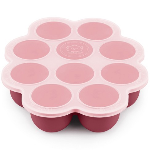 Prep Silicone Baby Food Freezer Tray With Clip-on Lid, 2oz X 10silicone  Freezer Molds, Bpa-free Baby Food Storage (kirsch Red) : Target