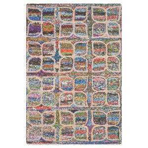 Multi-Colored Abstract Tufted Accent Rug - (3