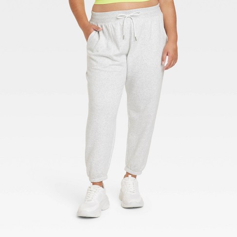 Women's Fleece Joggers - All In Motion™ Heathered Gray 4x : Target