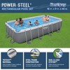 Bestway Power Steel 18' x 9' x 48" Rectangular Metal Frame Above Ground Swimming Pool Set with 1,500 GPH Filter Pump, Ladder, and Pool Cover - 2 of 4
