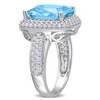 EVERLY JEWELRY |Sterling Silver 13.63 CT TGW Light Blue Pastel & White Cubic Zirconia Halo Ring - 2 of 4