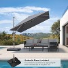 PURPLE LEAF Deluxe Aluminum Outdoor Patio Umbrella Square Cantilever Umbrellas - 2 of 4