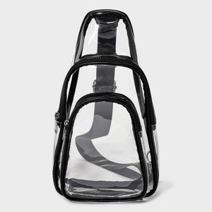 Flap Sling Crossbody Bag - Wild Fable™ Clear - 1 of 4