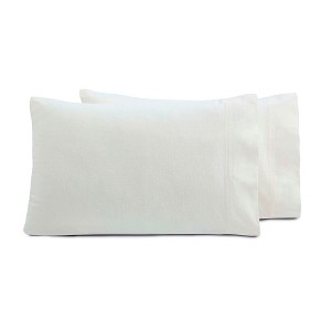 Paisley or Solid Flannel Cotton Pillowcases, Set of 2 by Blue Nile Mills - 1 of 3