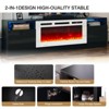 AOXUN 79" Fireplace TV Stand with 36" Electric Fireplace, LED Light Entertainment Center with Wood Texture, Storage Cabinet for TVs Up to 90", Black - 2 of 4