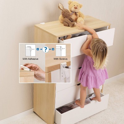 Image of Qdos Zero-Screw Furniture Anti-Tip Kit - White 2pk