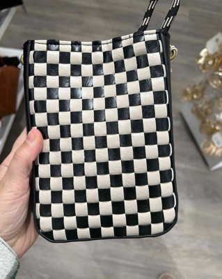 Black and discount white checkered purse