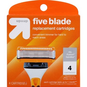 Men's Five Blade FITS Cartridges 4ct - up&up™ - 1 of 4