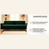 GDFStudio Faye Modern 86" Velvet Upholstered 3-Seater Sofa with 2 Pillows - 3 of 4