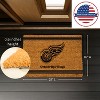 Evergreen Detroit Red Wings Logo Turf Mat, Brown- 28 x 16 Inches Indoor Outdoor Doormat - 2 of 4