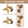 CASAINC Wall Mounted Single Function Single Handle Shower Faucet Handle with Trim Kit Included, Brushed Nickel - 4 of 4