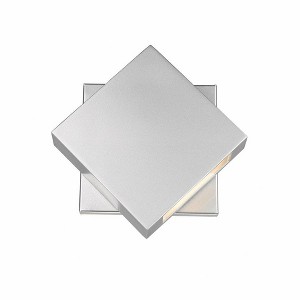 Quadrate LED Wall Sconce - Modern Aluminum Design, Dimmable, Wet Rated, 2700K, 180 Lumens - 1 of 3