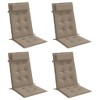 vidaXL Chair Cushion Outdoor High Back Chair Cushion Seat Pad Oxford Fabric - Taupe 4-Pack - 3 of 4