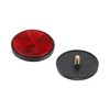 Unique Bargains M6x1.0 Motorcycle Bike Plastic Universal Screw Mount Reflective Warning Reflector 4 Pcs - 4 of 4