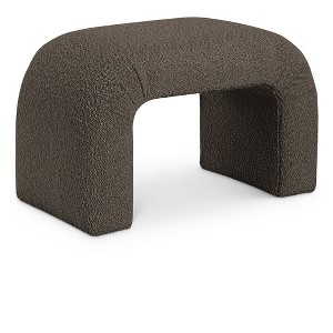 Meridian Furniture,Niagara Boucle Fabric Bench - 1 of 4