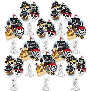 Big Dot of Happiness Pirate Ship Adventures - Skull Birthday Party Centerpiece Sticks - Showstopper Table Toppers - 35 Pieces - 1 of 4