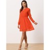 INSPIRE CHIC Women's Choker V Neck Vintage Flared Gilding Metallic Shiny Star A-Line Dress - 2 of 4