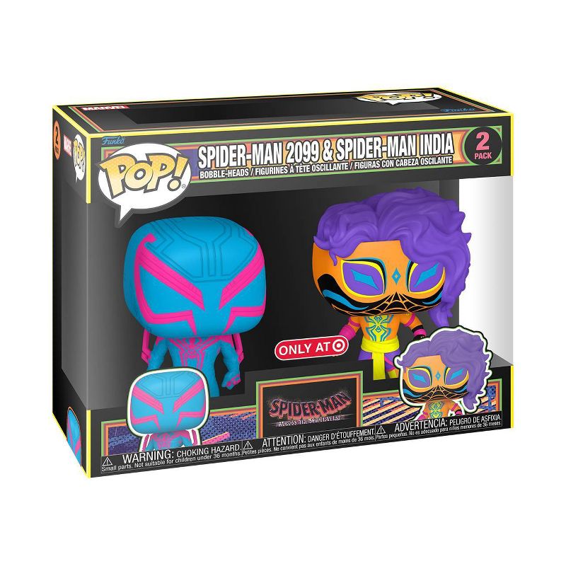 Funko POP! Spider-Man: Across the Spiderverse 2pk &#8211; Spider-Man 2099 &#38; Spider-Man India (Target Exclusive), 1 of 4