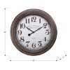 FURNIinspire Wall Clocks Living Room Round Hanging Clock Aged Timepiece Vintage Wall Decor for Bedroom, Office, Brown, 20"*20"*2" - 3 of 4