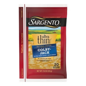 Sargento Ultra Thin Natural Colby-Jack Cheese Slices - 7.6oz/20 slices - 1 of 4