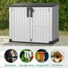 Gulches 880L Outdoor Storage Box - 233G Capacity with Lockable Top & Front Access, Weather-Resistant Design,Black and White - 3 of 4