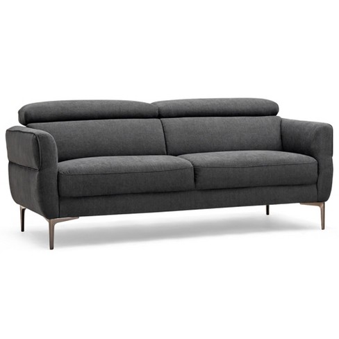 Tangkula Modern Loveseat 72.5" Fabric Sofa Couch w/ Adjustable Headrest & Metal Legs - image 1 of 4