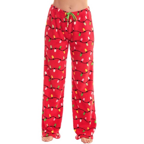 Just Love Fleece Pajama Pants For Women Sleepwear Pjs red Xmas Lights 3x Target