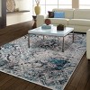 Vintage Traditional Distressed Floral Medallion Indoor Runner or Area Rug by Blue Nile Mills - 2 of 4