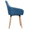 vidaXL Dining Chairs 2 pcs Blue Fabric - 3 of 4