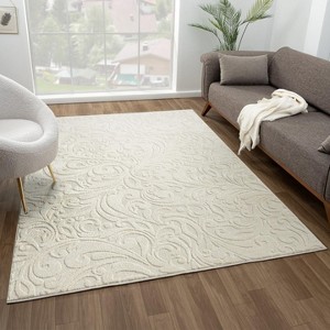 Luxe Weavers Traditional Floral Cream Indoor Area Rug, French Country Carpet - 1 of 4