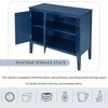 Lycvki Adjustable Shelf Storage Sideboard with 3 Retro Metal Handles and 4 Pinewood Legs - 4 of 4