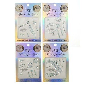Unique Bargains Eye-catching Face Rhinestone Stickers - 1 of 4