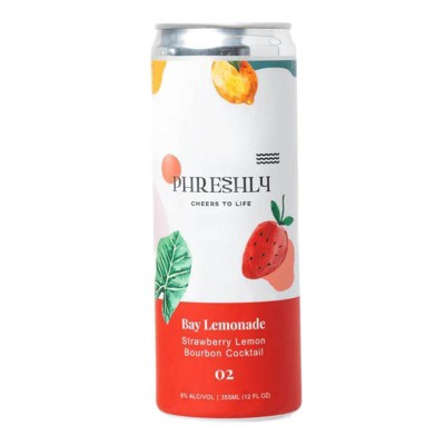 Pfreshly Bay Lemonade Bourbon Cocktail - 4pk/355ml Cans
