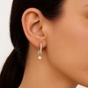 Gold Plated Small Huggie Hoop Cubic Zirconia Earrings for Women, Sparkling Pave Setting Huggie Earrings, for Special Occasions - 3 of 4