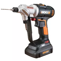 Worx WX176L.8 POWER SHARE 20-Volt Lithium-Ion 1/4 in. Cordless Drill and Driver with Rotating Dual Chucks and 2-Speed Motor