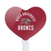 Rider University Broncs Logo Heart Love Cupcake Picks Toppers Decoration Set of 6 - 2 of 4