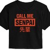 Women's - Instant Message - Call Me Senpai Cropped Graphic T-Shirt - 2 of 4